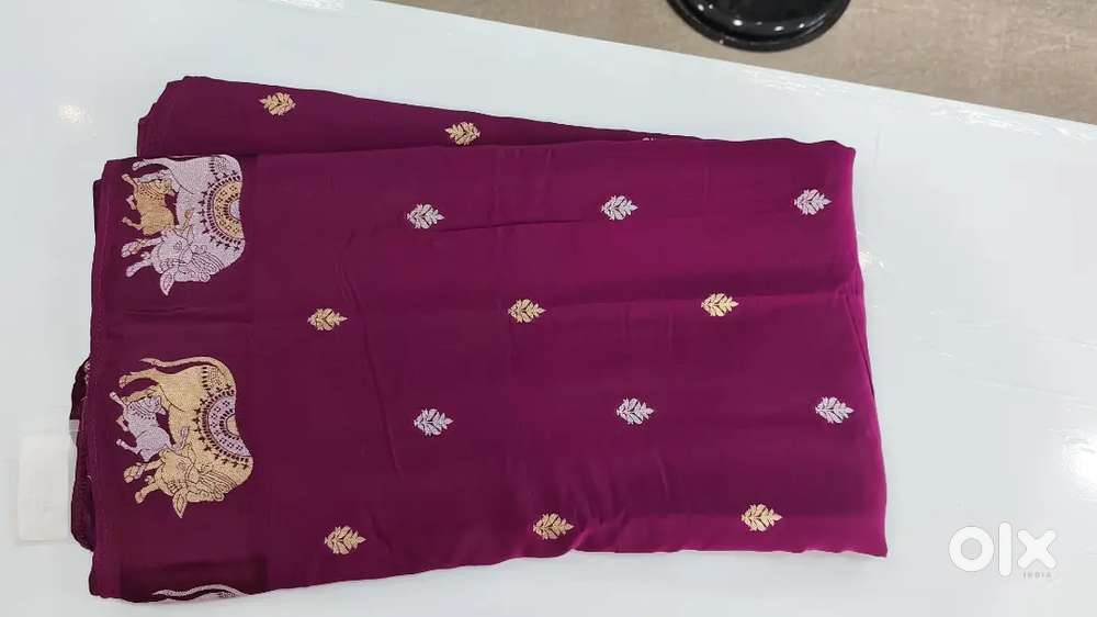 New mushru silk sarees.. available in different colours...