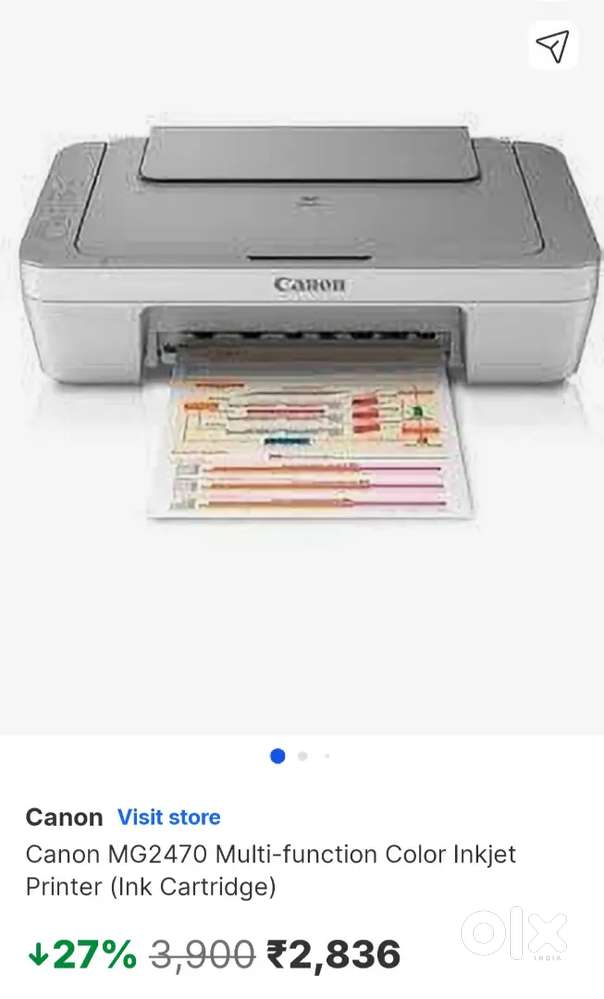 Canon MG2470 Colour printer ... working condition,no bill 4yrs old