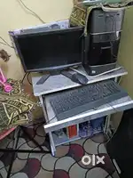 Computer table , computer, tab, cycle, ovan, iron, plastic rack