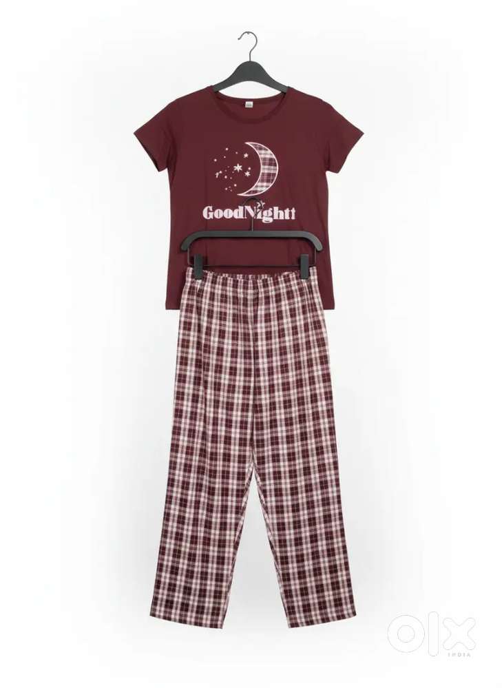 Night dress suit full smooth cotton