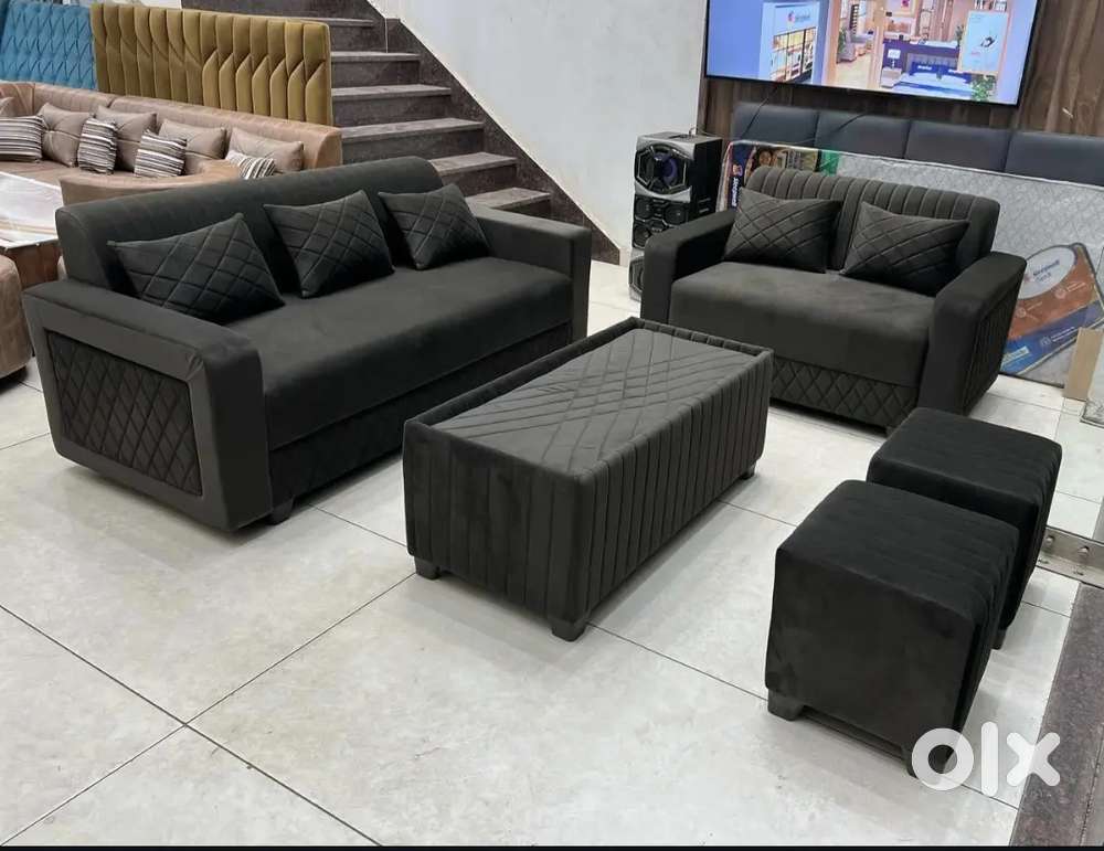 Nagpur Furniture Zone,  Modern Sofa set 3+2 with tea table+puffy stool