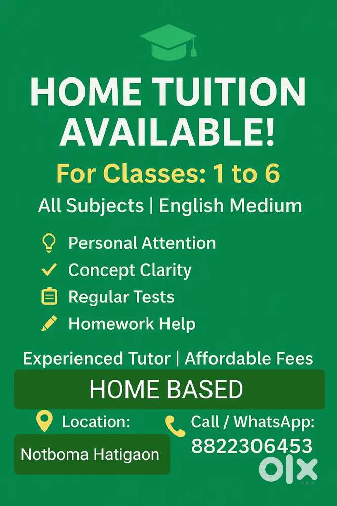 HOME TUITION AVAILABLE