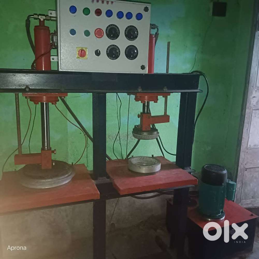 HYDRAULIC DOUBLE DIE SEMI AUTOMATIC PAPER PLATE, DISH MAKING MACHINE