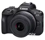 Canon R 100 with Kit lens and RF50 MM STM lens, 3 years extra warranty