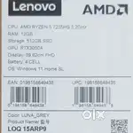 Emargency sale only 20 days hua ha lenovo LOQ Ryzen 5 Gaming laptop