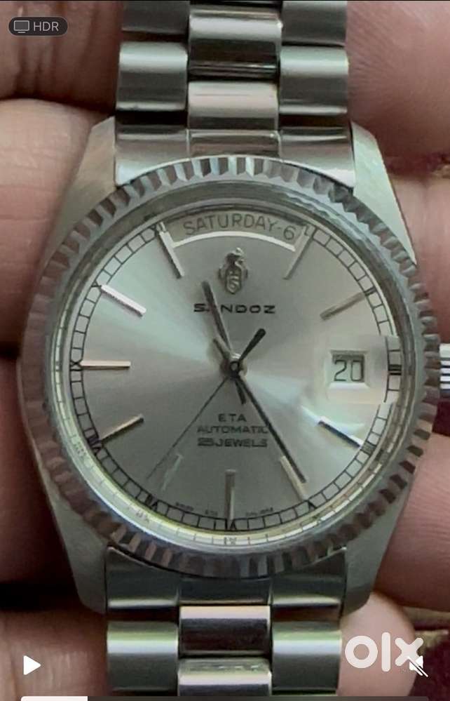 Vintage Sandoz President Day-Date Automatic Watch (Rolex Inspired)