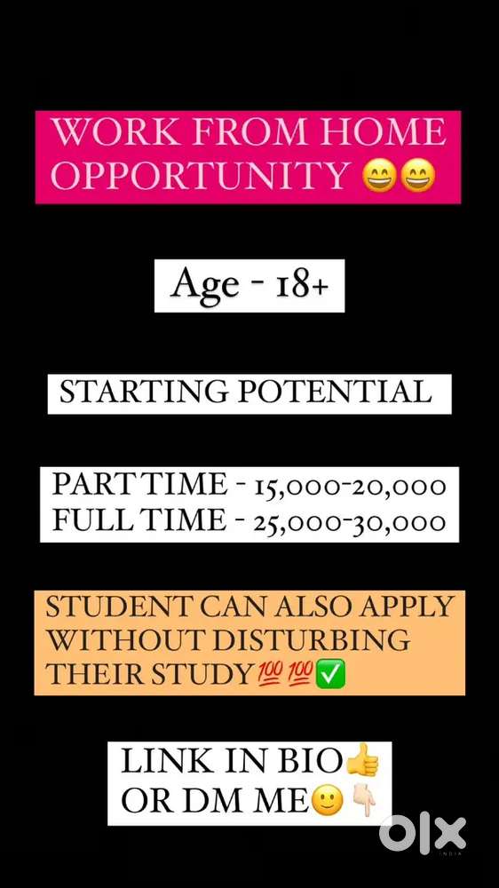 Work form home opportunity