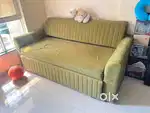 Sofa cum bed (olive colour)