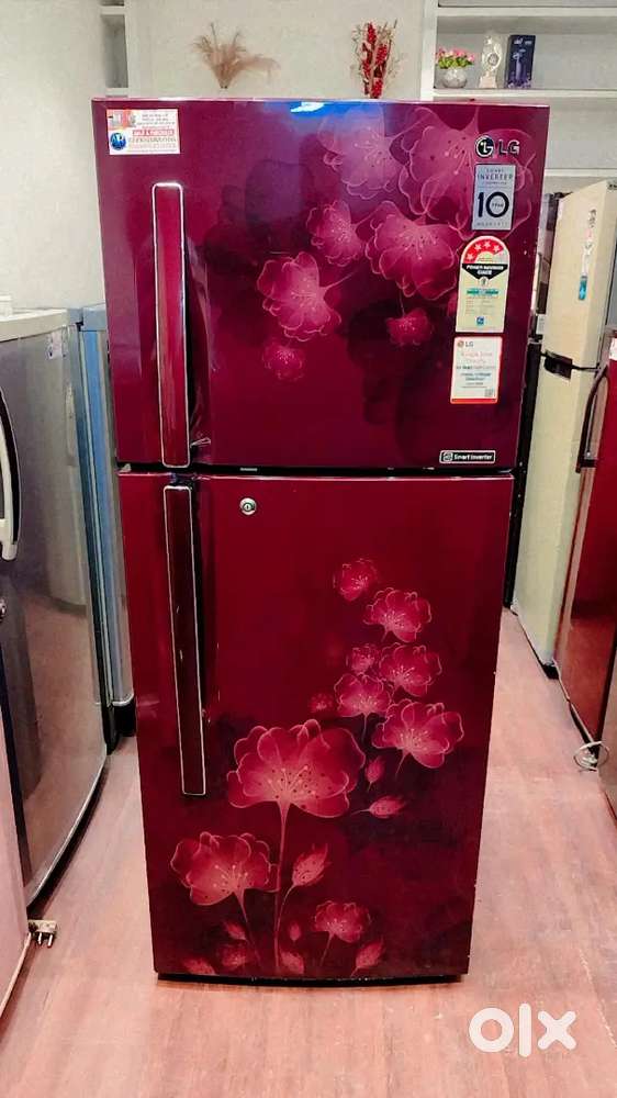 LG 285L 4 Star Frost Free Double Door Refrigerator Free Delivery Stand