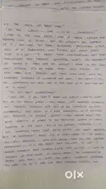 Manually handwriting job