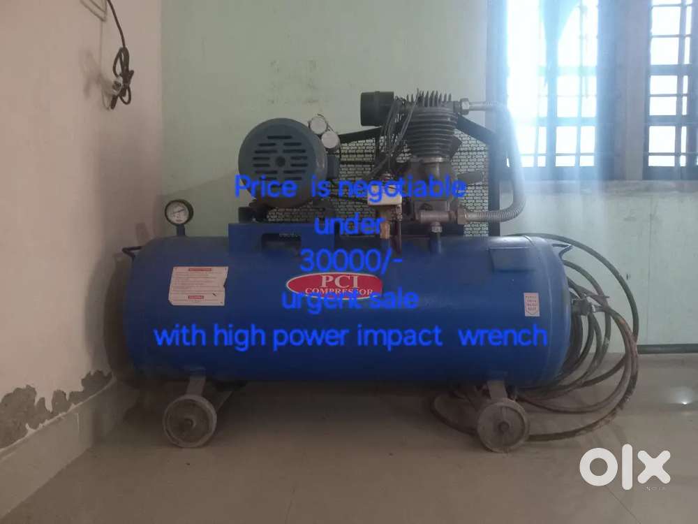 Air comproser with impact wrench