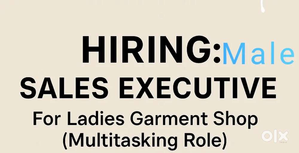Male Sales Executive delivery also when required
