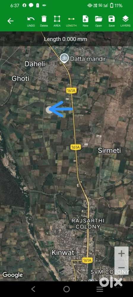Agri Land,Kinwat,Near chathrapathi Shivajiraj Garden.3 km from kinwat