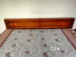 Wooden Double Bed with Back