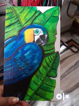 Bird acrylic color painting