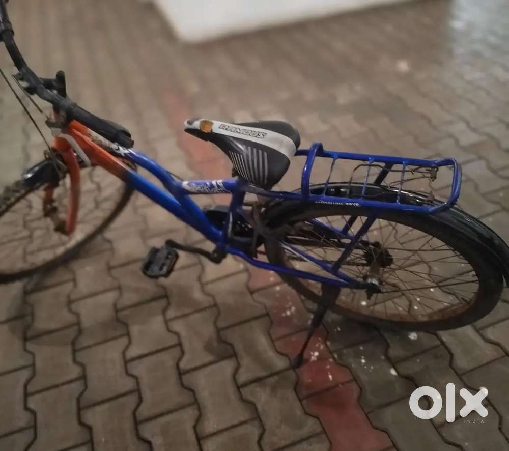 Cycle in orange and blue colour