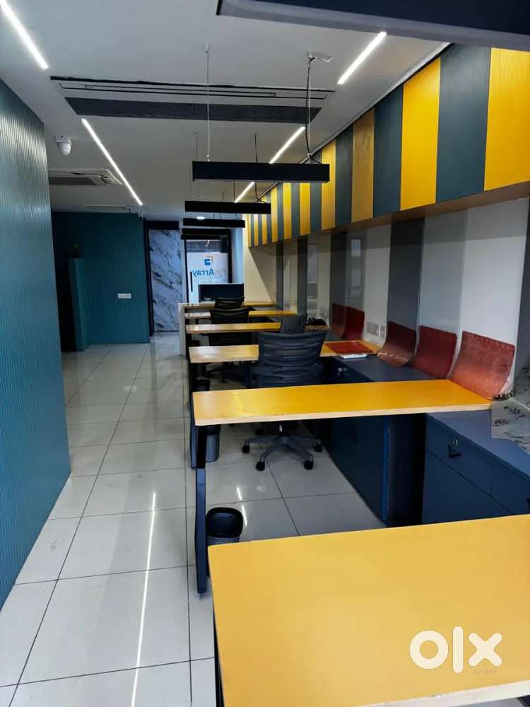 Office on rent fully furnished 1 cabin 12 seats at Shyamal