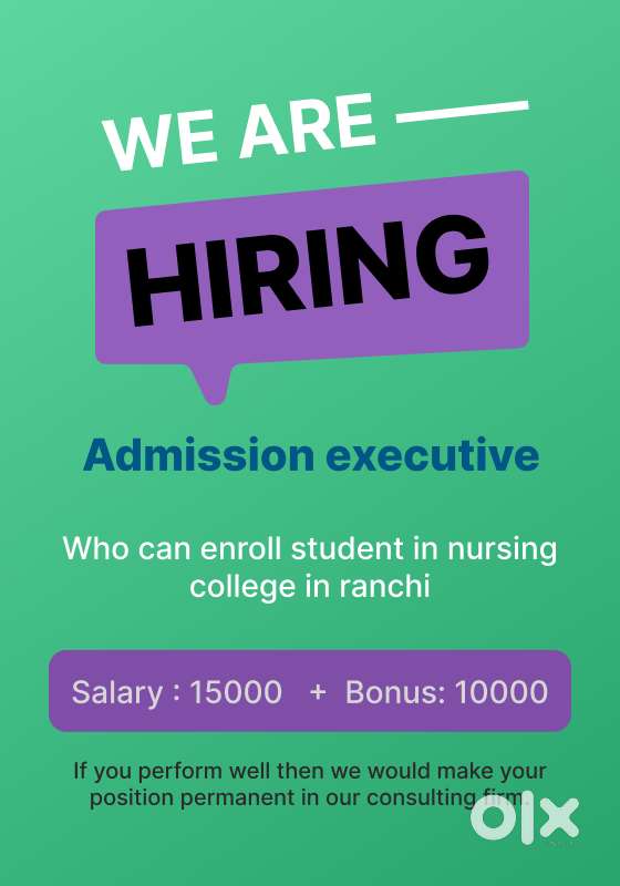 Hiring Admission Executive for nursing college (Work from home))