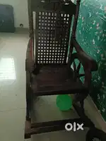 Handcrafted wooden rocking chair
