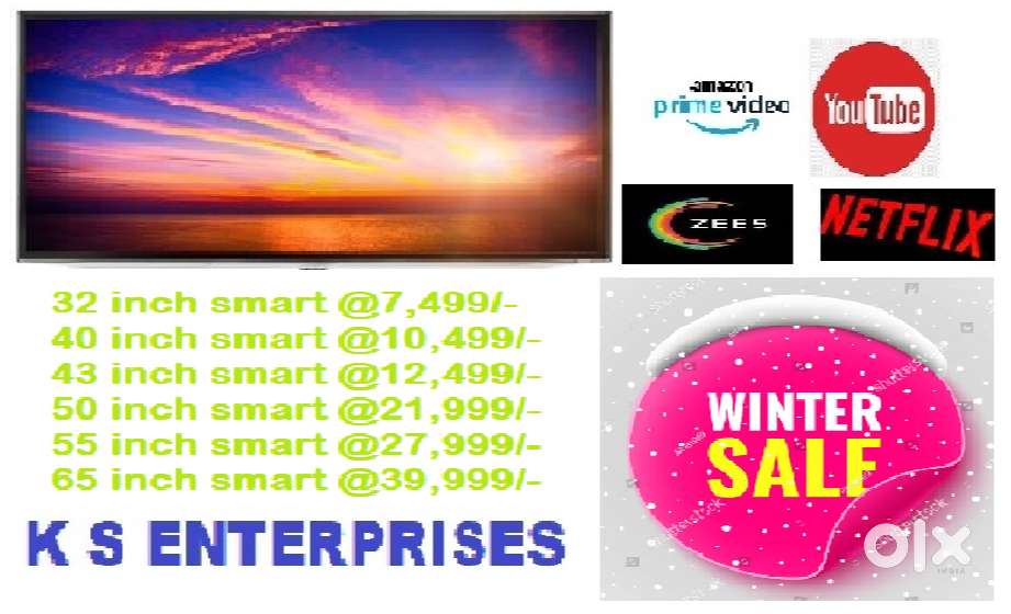 65 INCH SMART, ORIGNAL 4K,VOICE COMMAND,BLUE TOOTH LED IN 39,999/-ONLY