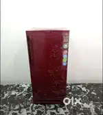 Godrej meroon colour flower design built in stand refrigerator