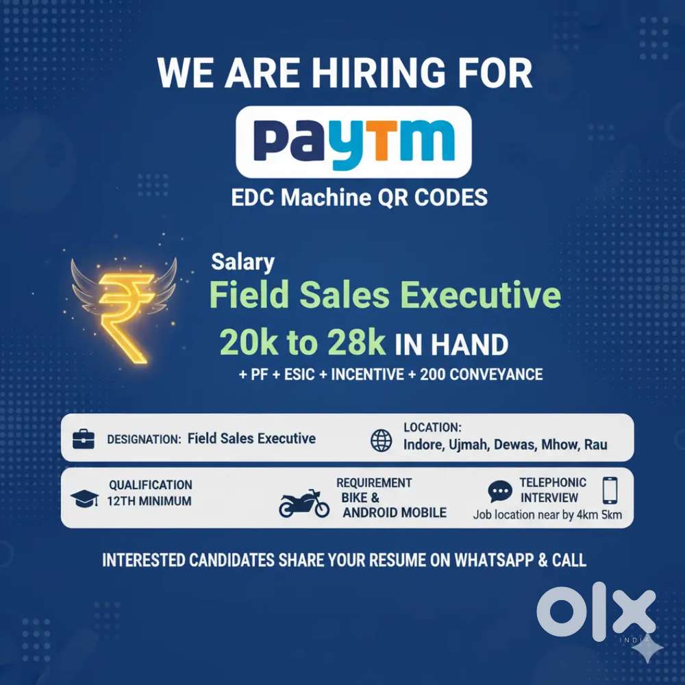 WE ARE HIRING FOR PAYTM EDC Machine QR CODES*