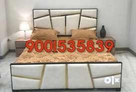 Newww wooden full cushion ply board designer front double bed