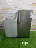 Haier single door refrigerator and lg top load washing machine $