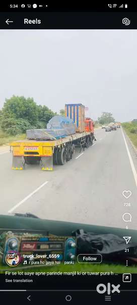 All types of loading lorry Available Truck, Trailer, Cointaner