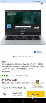 Acer crombook laptop