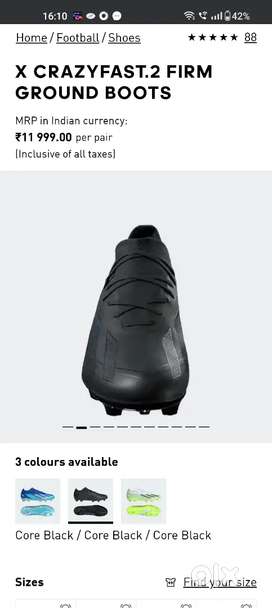 Football boots shoes size 9 light used