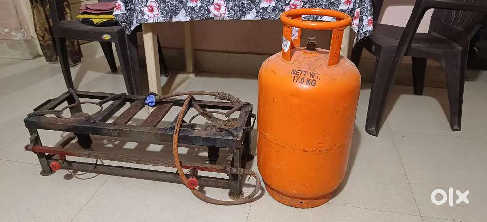 Commercial double burner gas stove an cylinder for sale