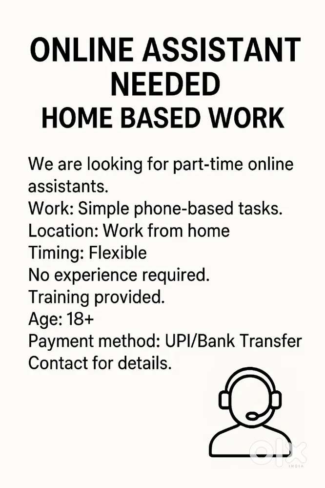 Online asstant needed-Home bassed work