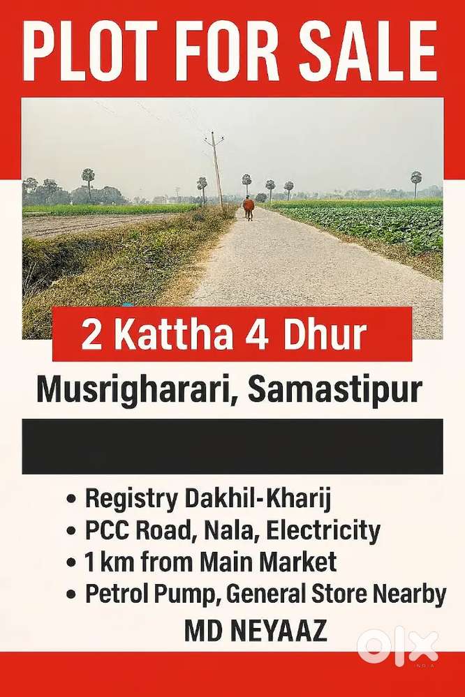 2️⃣ “Roadside Residential Plot for Sale  Registry OK  Musrigharari”