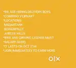 DELIVERY BOYS (HYDERABAD)