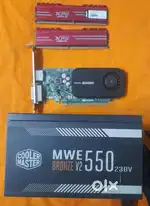 4gb Nvidia quadro graphic,  8gb XPG Gammix Dio Ram, MWE Bronze 2v 550