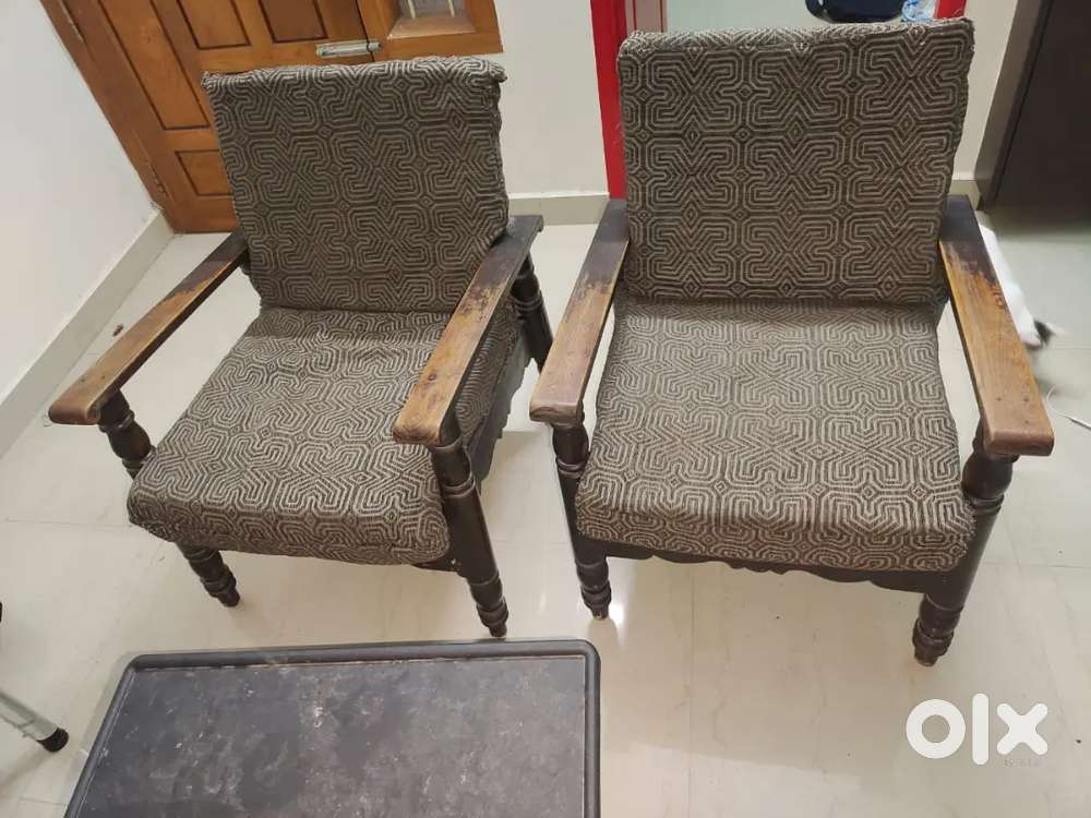 Two Teak wood chairs in good condition