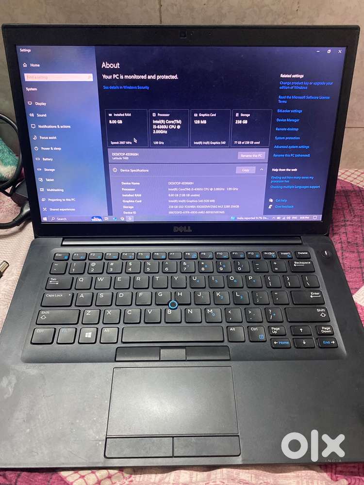 Dell 7480 8gb 256 ssd
