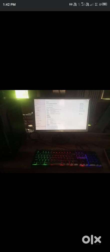 Ryzen 3 4300g  with 8gb ddr3 ram 256 gb storage capacity