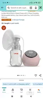 Electric breast pump for new mothers
