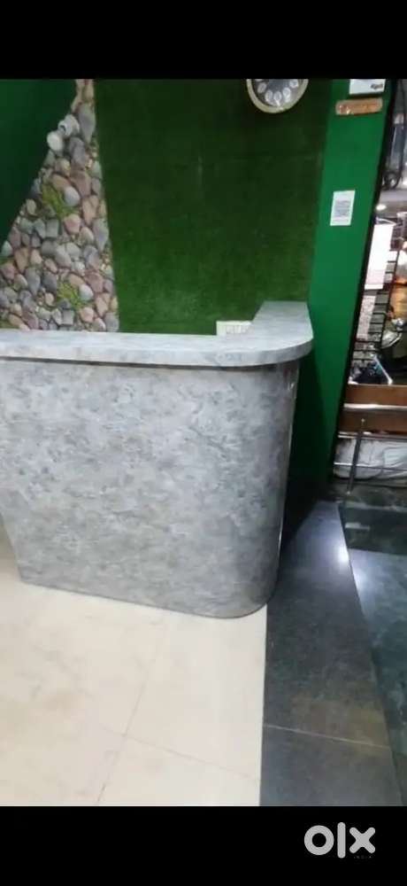 Grey modern plywood cash counter