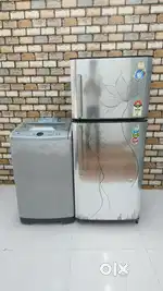 GODREJ 280LTRS FLOWER MODEL DOUBLE DOOR FRIDGE AND SAMSUNG 7KG MACHINE