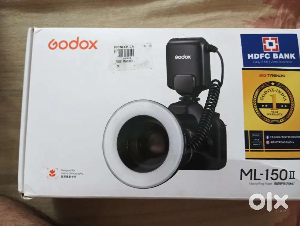Godox ML-150 ll with 8 lens adaptor