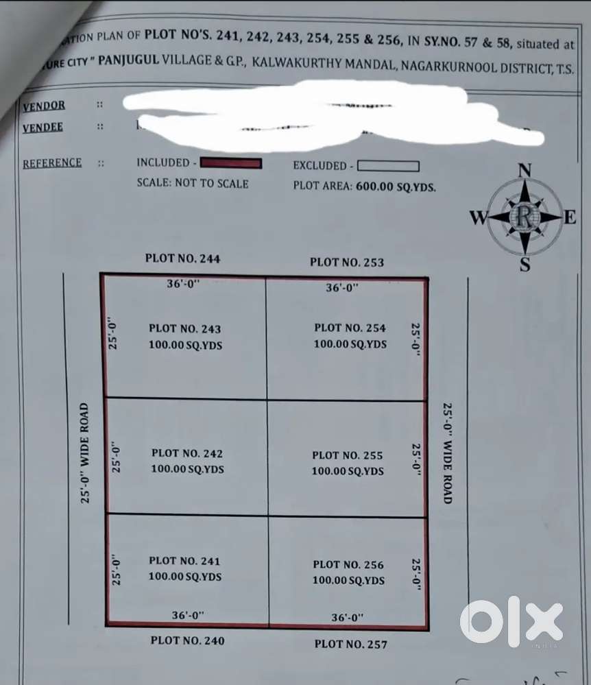 Chance plot for sale in kalwakurthy