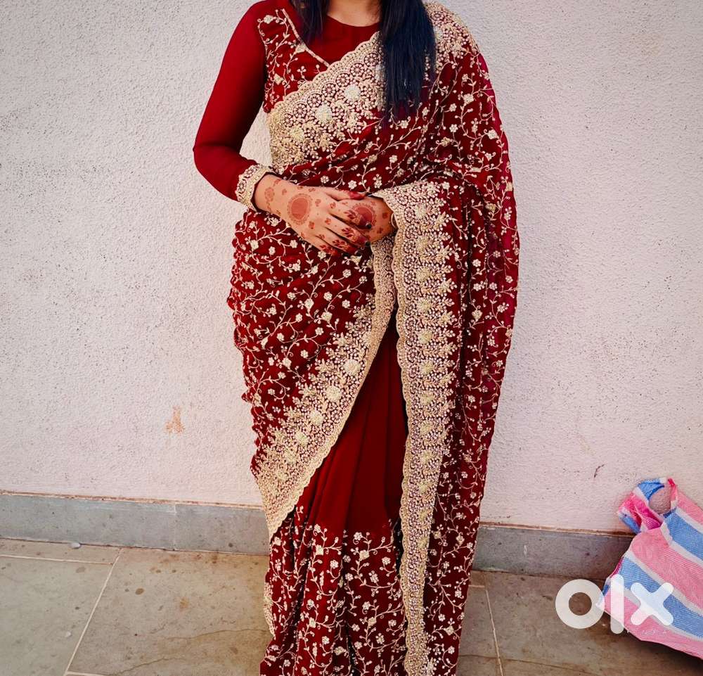 Heavy Daimond work saree