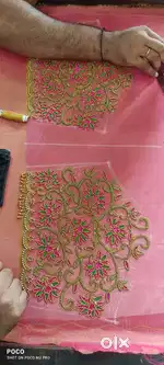 Hand embroidery zari work
