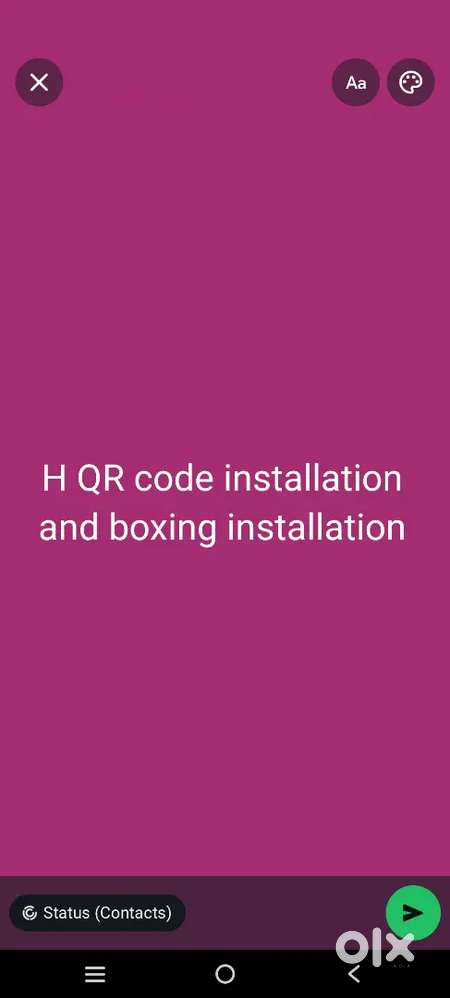 QR code and installation box and installation