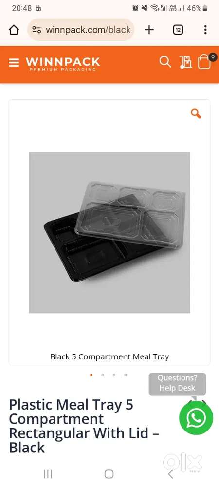 Meal tray 5 compartment