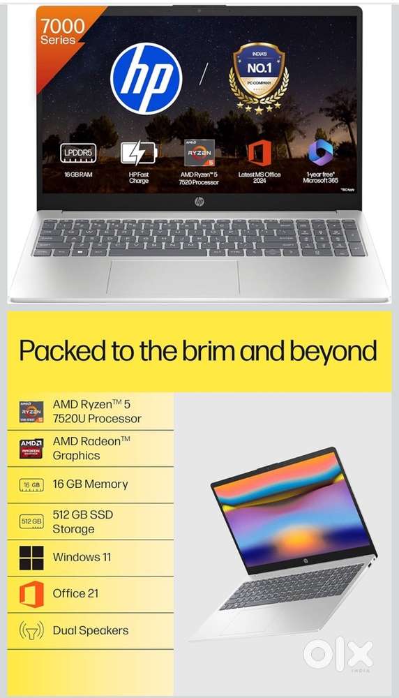 HP Laptop 16/512   6 month warrenty balance