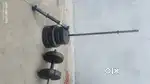 Home gym set 40 kg weighted plates and 4 rods
